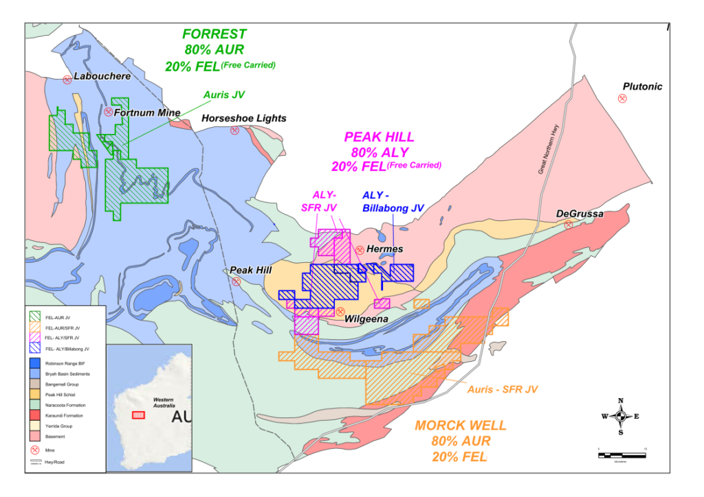 FEL-JV Tenement Holdings Interests_with legend&location